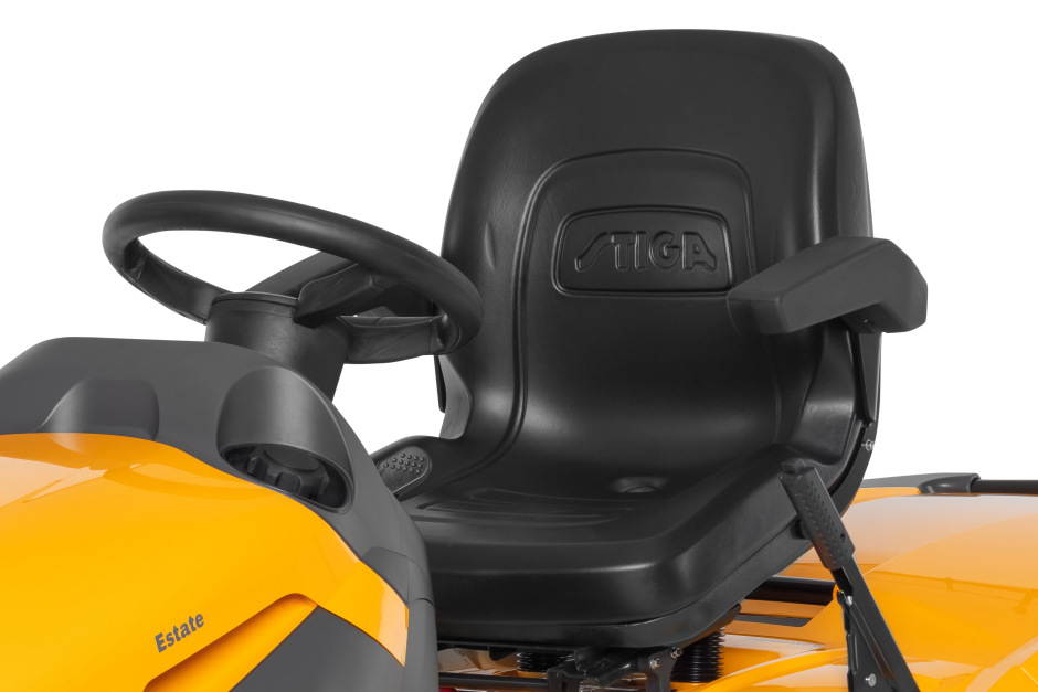 Stiga ESTATE 9102 W fűgyűjtős fűnyíró traktor,7000m2, 102cm vágófelülettel, hidrosztatikus váltással,Honda motorral