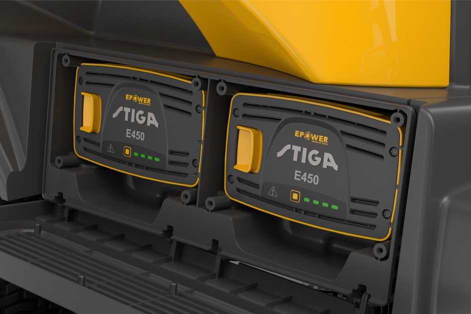 Stiga SWIFT 372e akkumulátoros fűgyűjtős fűnyíró traktor,gyűjtés funkcióval