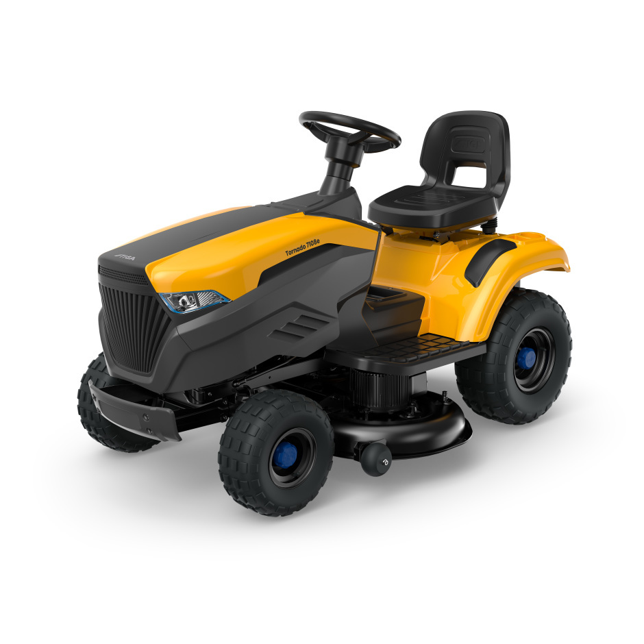 Stiga TORNADO 7108e akkumulátoros oldalkidobós fűnyíró traktor,oldalsó kidobás