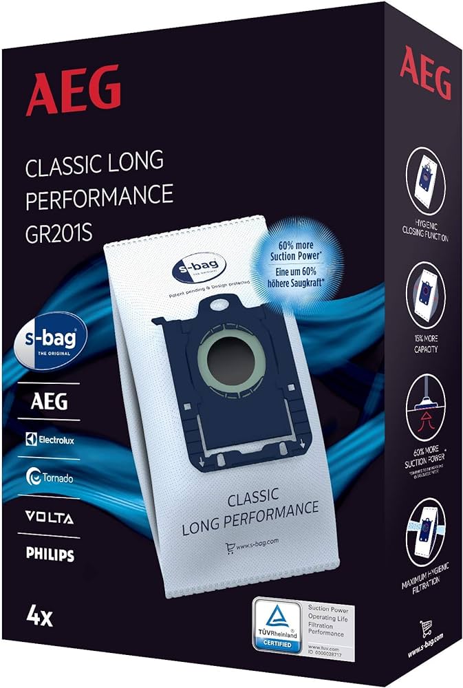 AEG GR201S S-Bag Classic Long Perfomance AEG, Electrolux, Philips s-bag mikroszűrős porzsák
