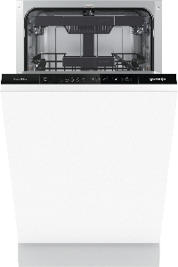 Gorenje GV561D10 teljesen beépíthető keskeny mosogatógép, 11 teríték, inverteres motor, 3 kosár, automatikus ajtónyitás, 44.8x55x81.5 cm 