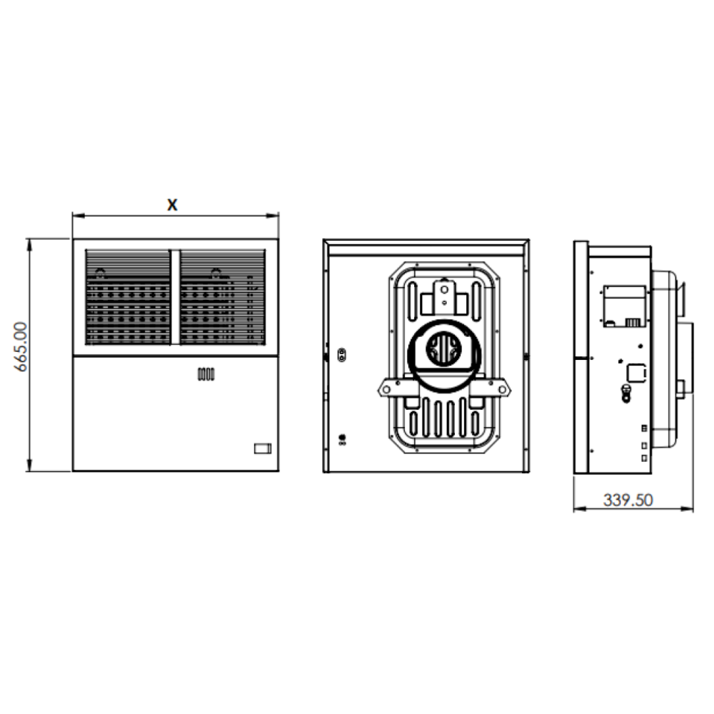 Hunor SDU-5 DK parapetes gázkonvektor 5kW