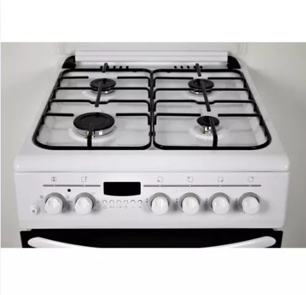 Hunor FS6406MAZW LPG 60X60cm PB gázpalackos gáz-elektromos, fehér kombinált digitális kijelzős tűzhely, fémtetővel. PB palack nem része a tűzhelynek