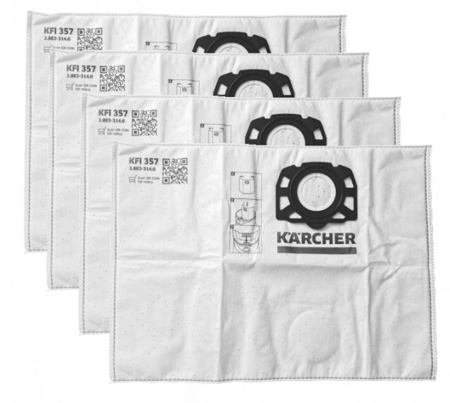 Karcher Fleece mikroszűrős porzsák 4db, WD 3, SE 4001-4002, WD 2 plus 4db-os KFI 357