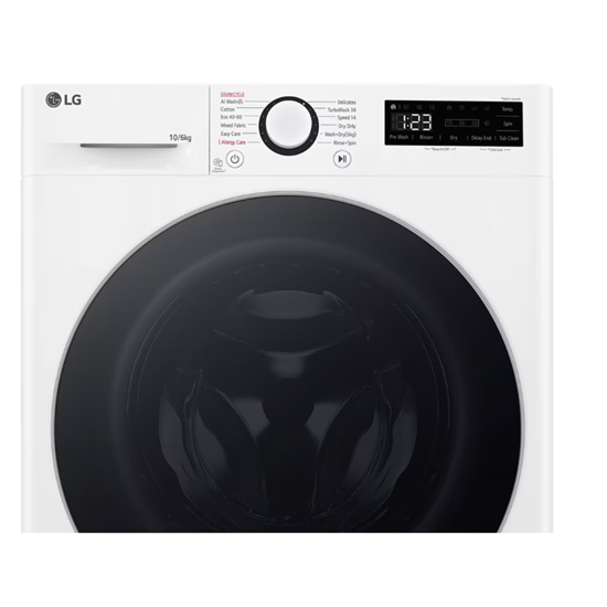 LG F4DR510S1W mosó-szárítógép gőzfunkcióval 10/6kg, inverter Direct Drive motor, 60x56.5x85cm
