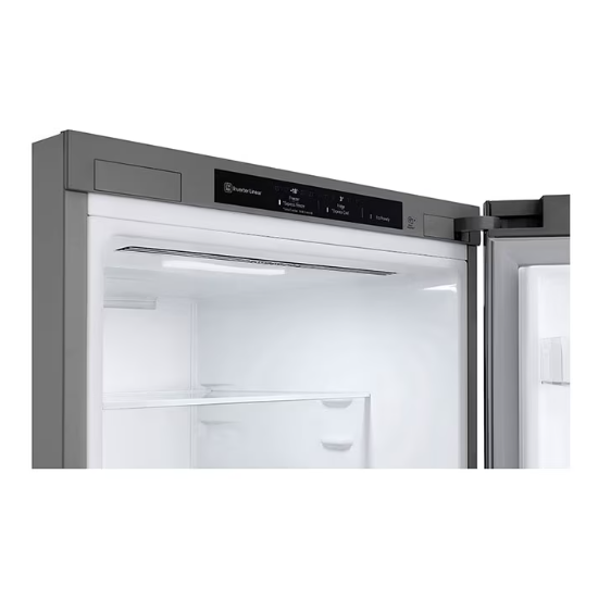 LG GBV3100DPY alulfagyasztós kombinált hűtőszekrény, DoorCooling+™ technológia, 344/110L, 59.5x68.2x186 cm, hamvas matt ezüst szín 