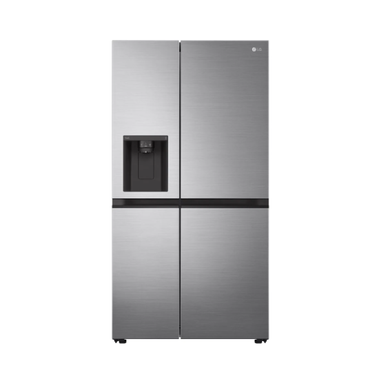 LG GSLV51PZXM Side-by-Side hűtőszekrény, inox színű,416/219L,179cm magasság, Smart Inverter Kompresszor, 