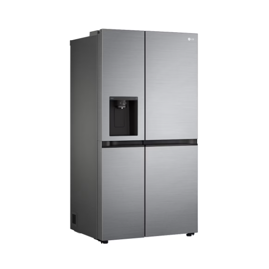 LG GSLV51PZXM Side-by-Side hűtőszekrény, inox színű,416/219L,179cm magasság, Smart Inverter Kompresszor, 