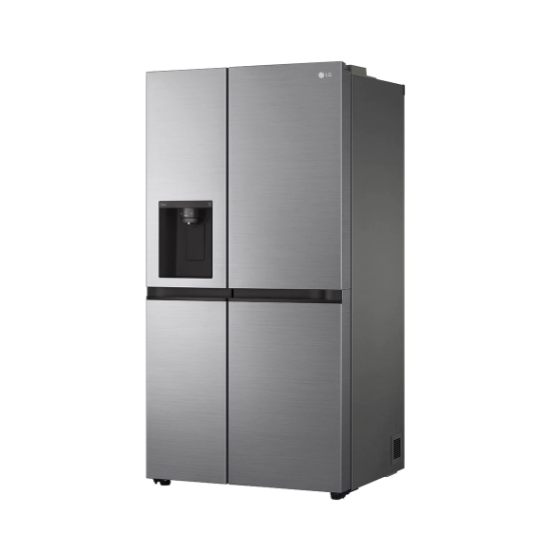 LG GSLV51PZXM Side-by-Side hűtőszekrény, inox színű,416/219L,179cm magasság, Smart Inverter Kompresszor, 