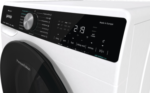 Gorenje WNS94ATWIFI elöltöltős mosógép 9kg, gőz és Wifi funkcióval, Inverteres motorral, Total AquaStop, 60x61x85 cm 