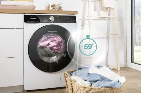 Gorenje WNS94ATWIFI elöltöltős mosógép 9kg, gőz és Wifi funkcióval, Inverteres motorral, Total AquaStop, 60x61x85 cm 