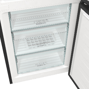 Gorenje NRK619EABXL4 NO Frost fekete kombinált hűtőszekrény, 204/96L, 60x59.2x185 cm 