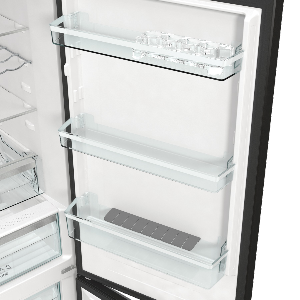Gorenje NRK619EABXL4 NO Frost fekete kombinált hűtőszekrény, 204/96L, 60x59.2x185 cm 