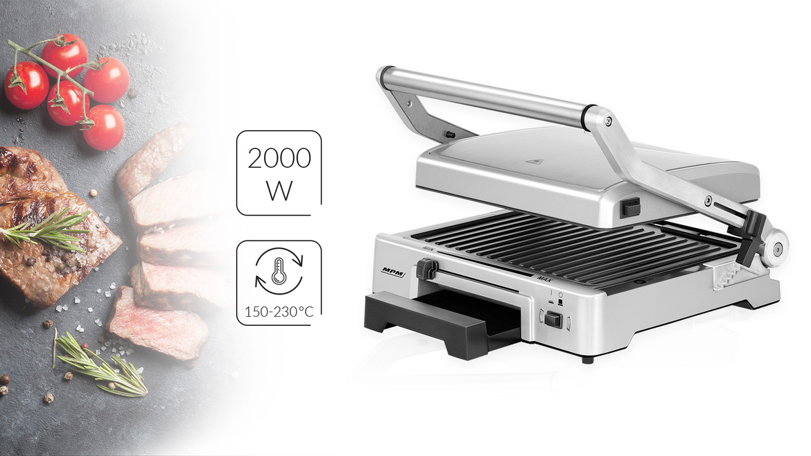 MPM MGR-10M többfunkciós kontakt grillsütő kerámia fűtőelemmel