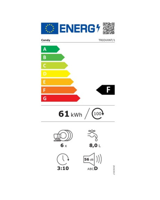 Candy TRIOVXNT/1 minikonyha elektromos sütő, kerámia főzőlap, mosogatógép inox