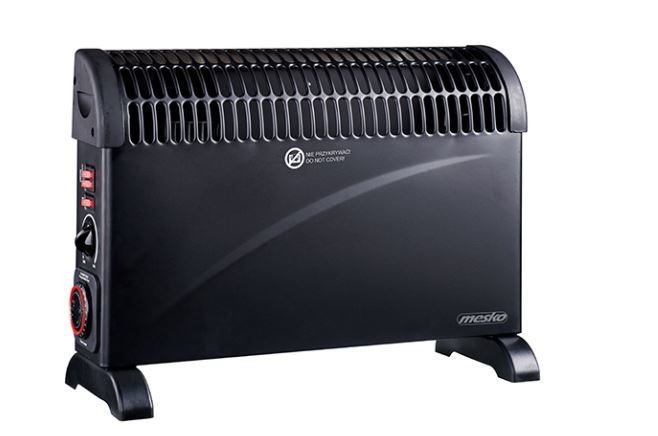 Mesko MS7741B elektromos konvektor időzítővel, turbo ventillátor fokozat, 750W, 1250W, 2000W