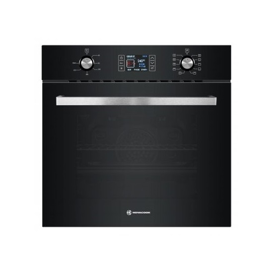 Novacook BE10-LDB beépíthető sütő 10féle sütési funkcióval, 59.4x58.9x59.5 cm, fekete