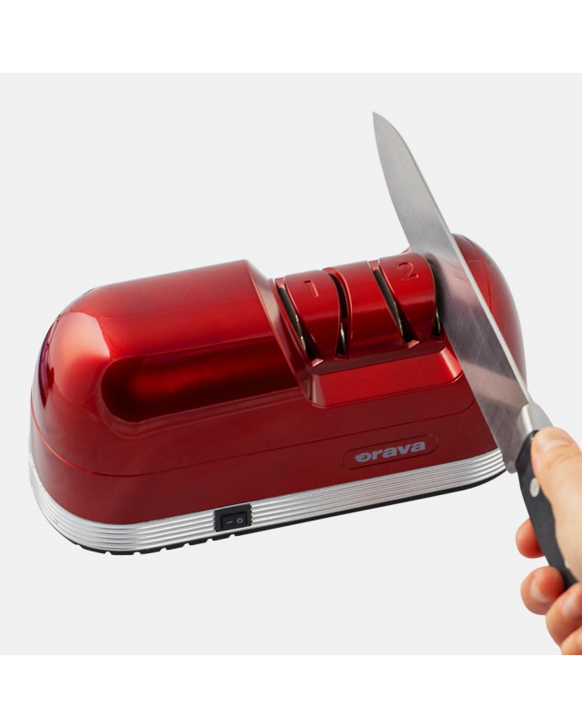 Orava BN45-R késélező 230 V 40W kétfokozatú élezőrendszer, exkluzív kivitel piros színben