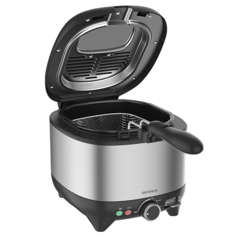 Orava FR-111 kiveető tartályos olajsütő 2.5 l fekete-inox