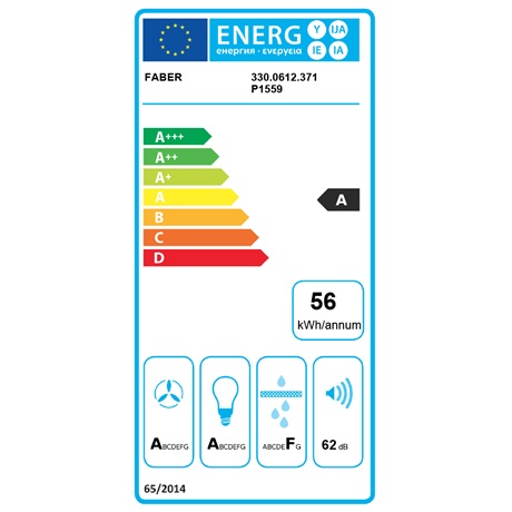 Faber DAISY + WH A80 beépíthető falra szerelhető döntött kürtös konyhai elszívó,80cm,LED világítás
