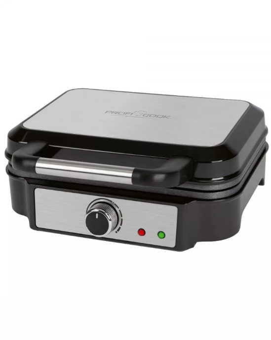 ProfiCook PC-WA 1240 inox gofrisütő, négyzet alakú nagy sütőfelülettel 