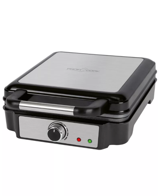 ProfiCook PC-WA 1241 inox gofrisütő négyzet alakú nagy sütőfelülettel 