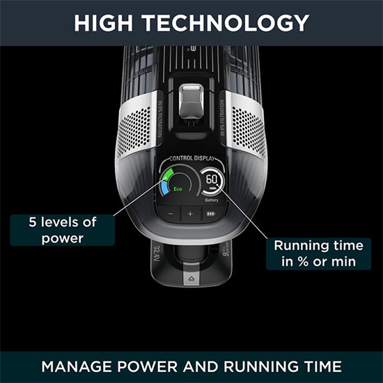 Rowenta RH9958WA X-Force Flex 14.60 Animal Auto 3v1 200 AW vezeték nélküli állóporszívó, fekete-szürke színű
