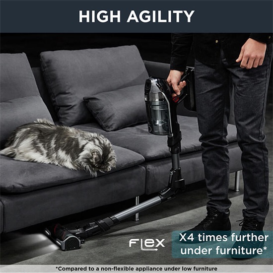 Rowenta RH9958WA X-Force Flex 14.60 Animal Auto 3v1 200 AW vezeték nélküli állóporszívó, fekete-szürke színű