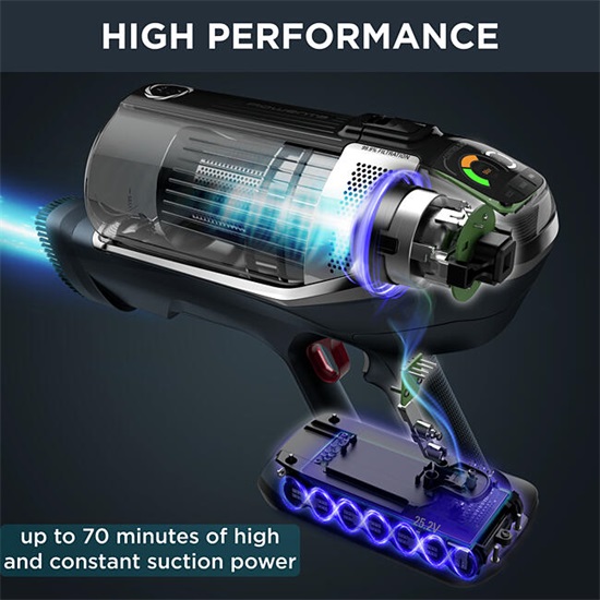 Rowenta RH9958WA X-Force Flex 14.60 Animal Auto 3v1 200 AW vezeték nélküli állóporszívó, fekete-szürke színű