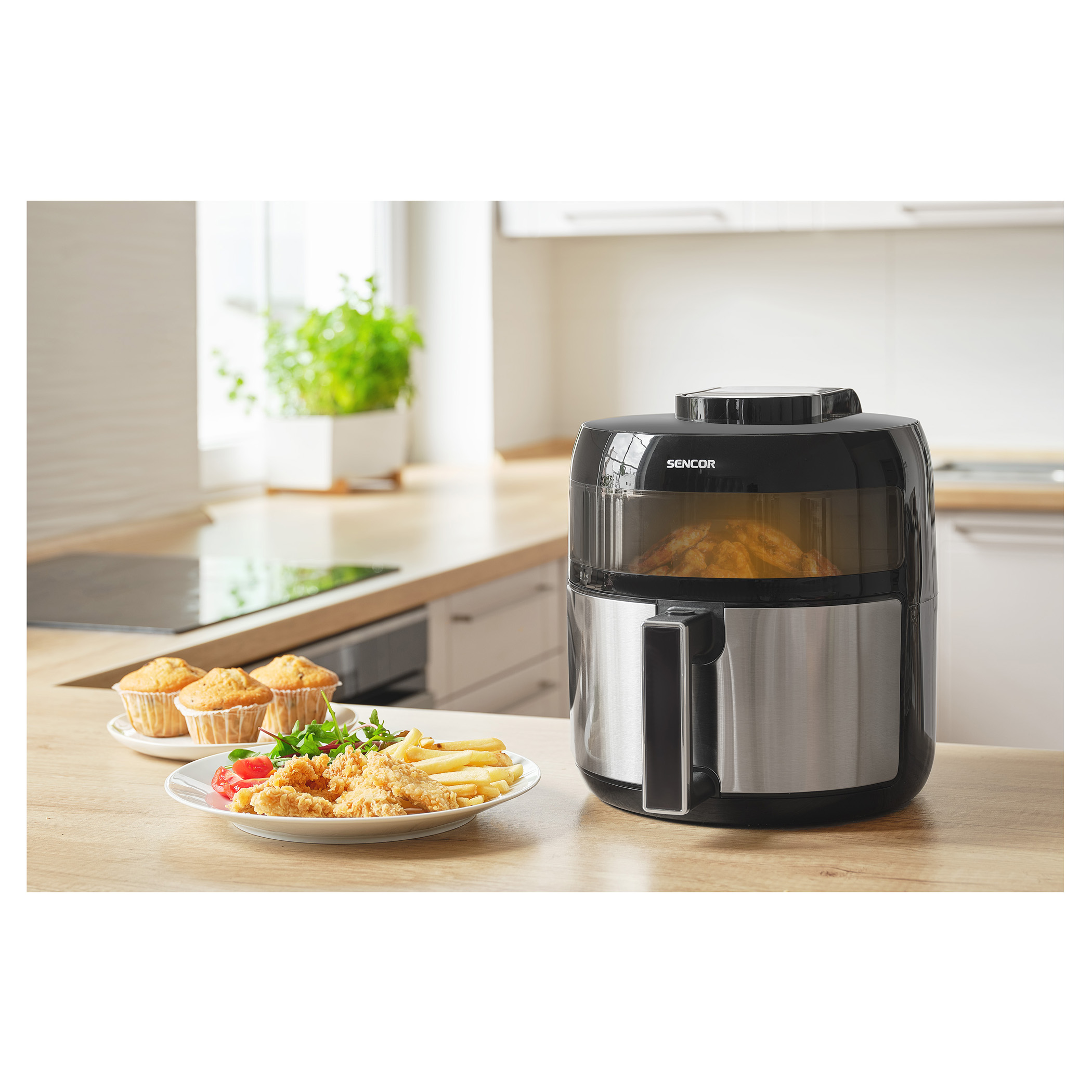 Sencor SFR5010BK forrólevegős fritőz 5l