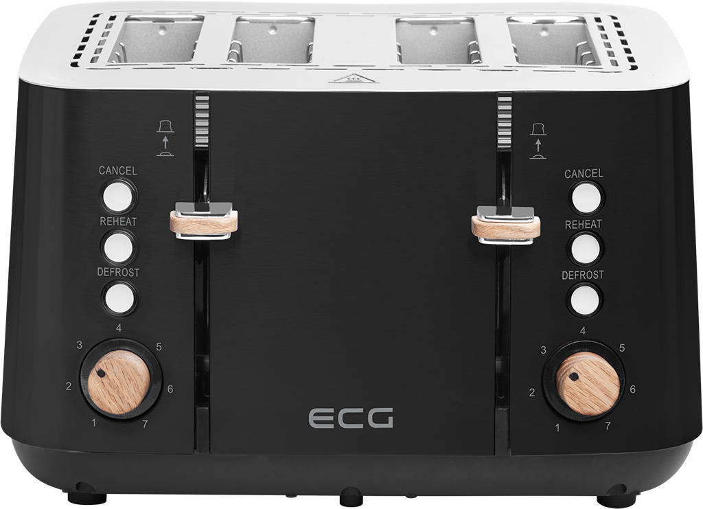 ECG ST 4768 TIMBER BLACK 4 rekeszes kenyérpirító