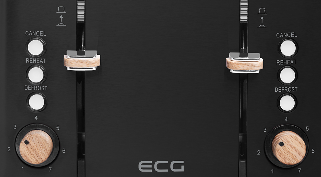 ECG ST 4768 TIMBER BLACK 4 rekeszes kenyérpirító
