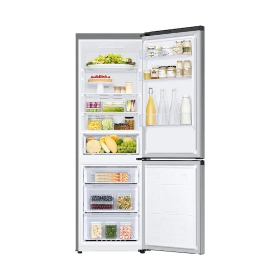 Samsung RB34C670DSA/EF No Frost alulfagyasztós kombinált hűtőszekrény Wi-Fi-vel és körkörös hűtéssel, inox, 230/114L, 59.5x65.8x185.3 cm