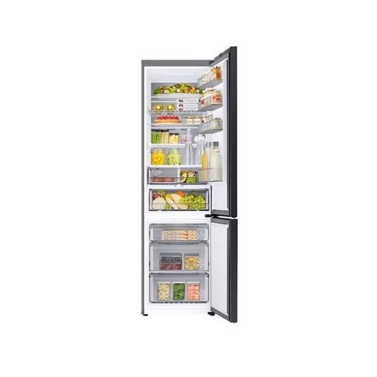 Samsung RB38C7B6DB1/EF BeSpoke No Frost, alulfagyasztós kombinált hűtőszekrény, Wifi, 276/114L, fekete grafit szín