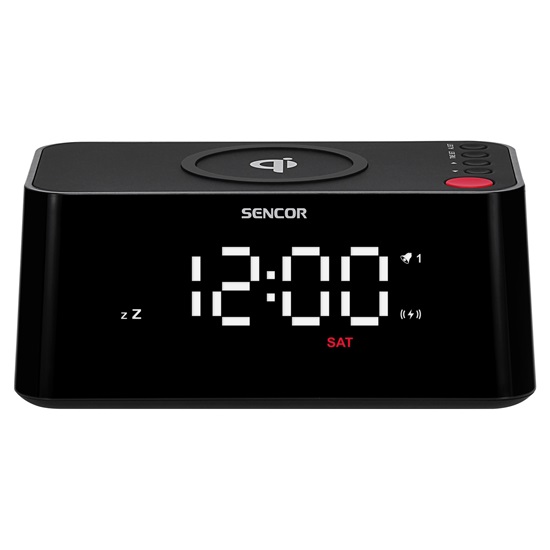 Sencor SDC 7600 QI vezeték nélküli töltés digitális óra 10cm színes kijelző 10 féle színmód