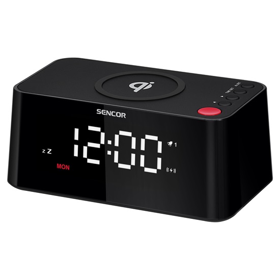 Sencor SDC 7600 QI vezeték nélküli töltés digitális óra 10cm színes kijelző 10 féle színmód