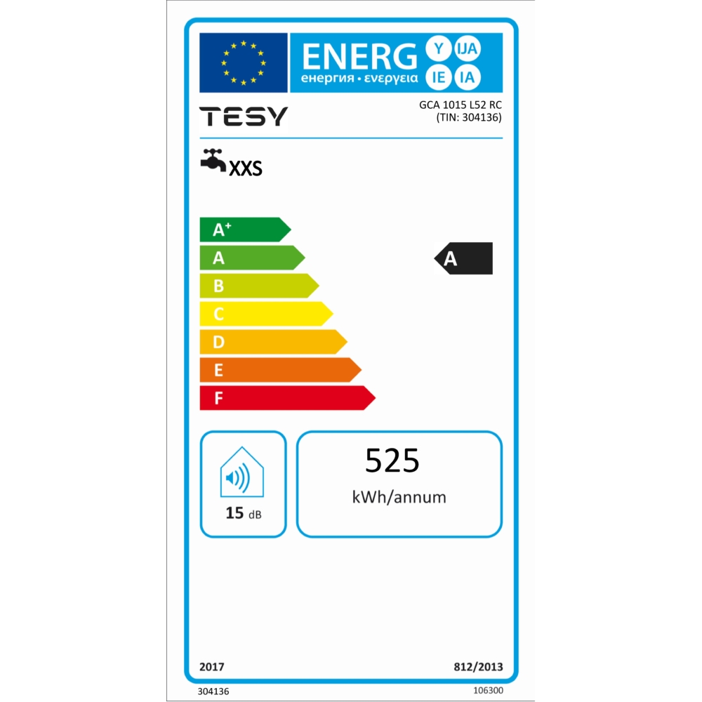 TESY Compact GCA 1015 L52 RC elektromos vízmelegítő, 10l, 1500W mosogató fölé