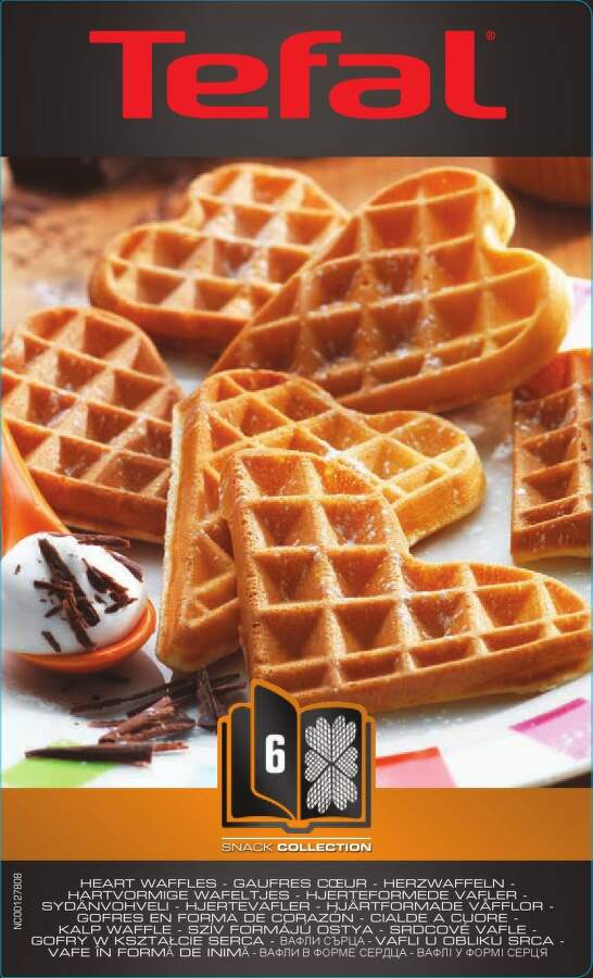 Tefal XA800612 Snack Collec Heart waffles Box gofri sütő lap Tefal Snack Collection multifunkciós szendvicssütőhöz