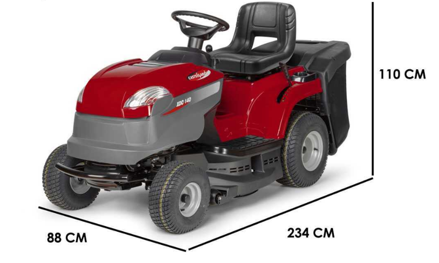 Castelgarden XDC140 gyűjtős fűnyíró traktor, 84cm vágószélesség, mechanikus sebesség váltás, traktor szélesség csak 88cm, 2T2010473/C22