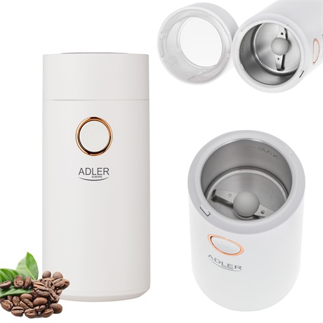 Adler AD 4446WG kávédaráló fehér 150W