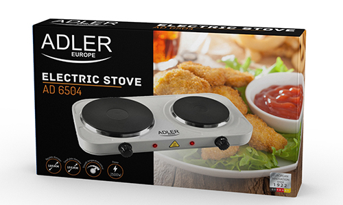 Adler AD6504 elektromos főzőlap 2 lapos, rezsó fehér