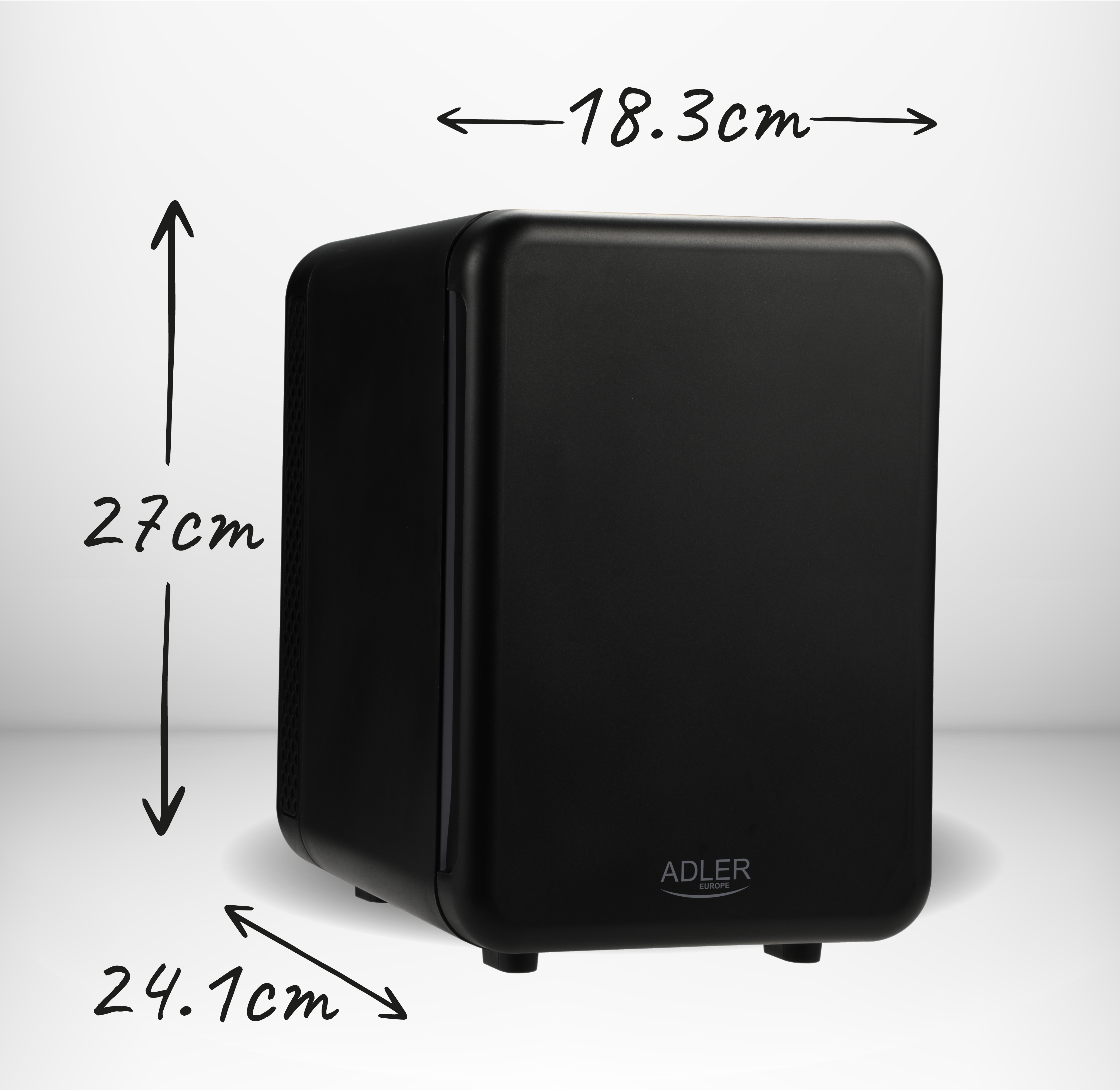 Adler AD8084 mini hűtőszekrény 4L fekete 