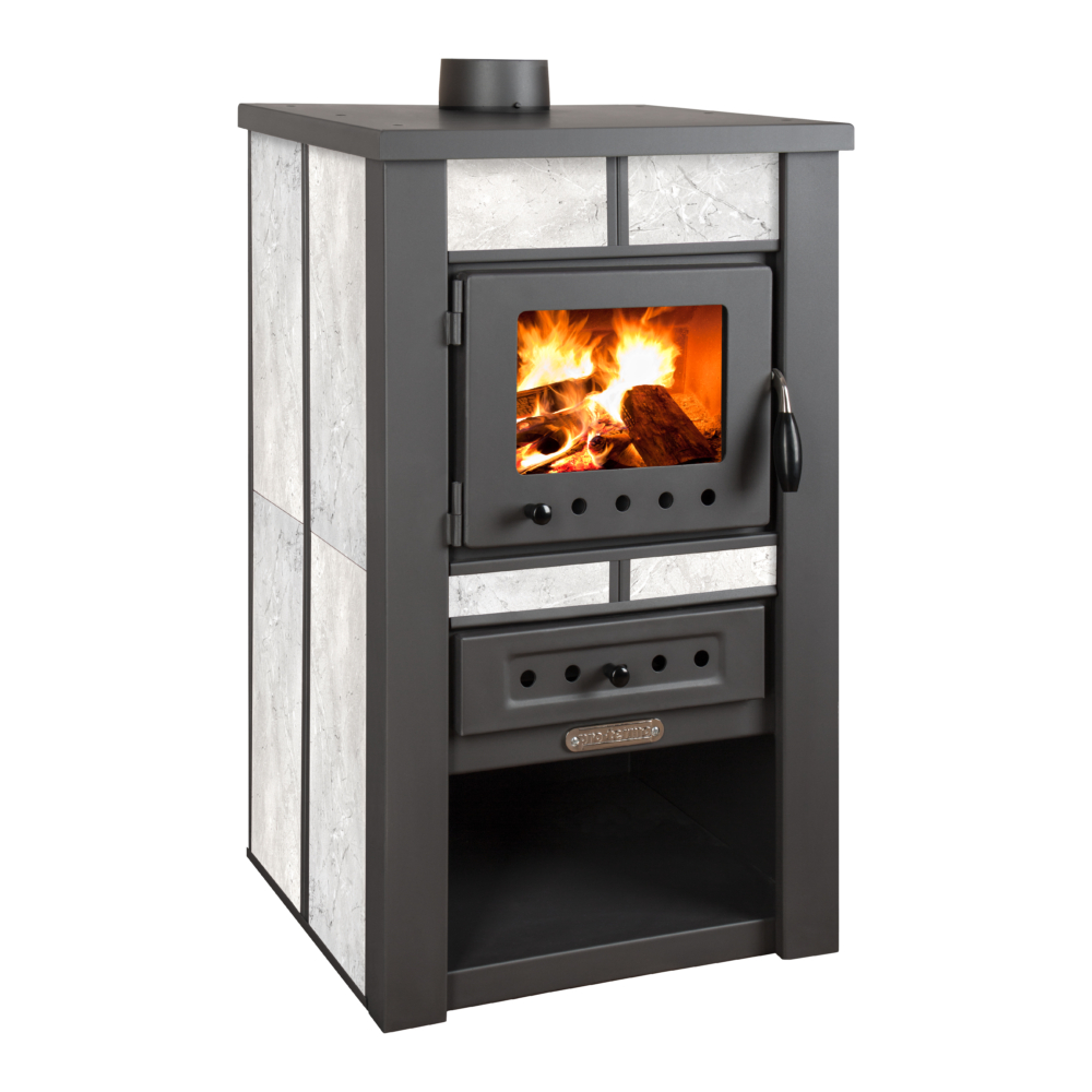 Warnex Alpina fehér csempés kandalló 8kW 50x86x48cm