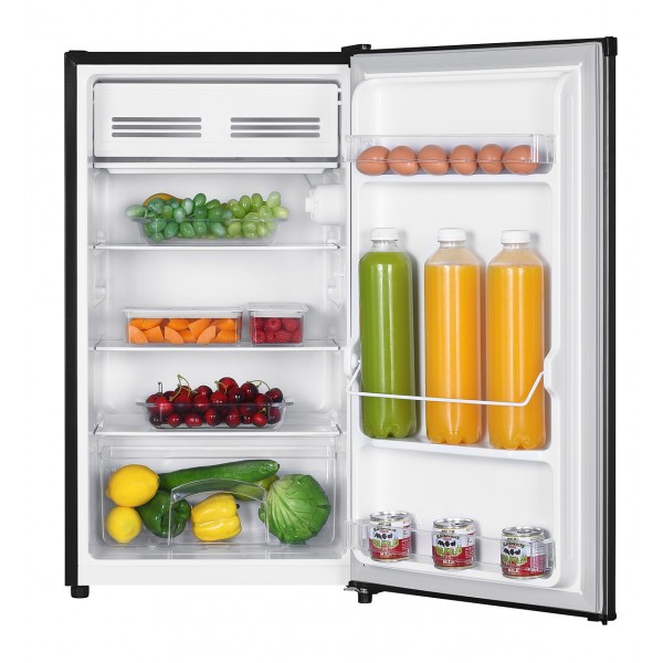 MPM MPM-90-CJ-28 egyajtós hűtőszekrény 0 fokos tároló rekesszel 90L inox, 48x45x85 cm