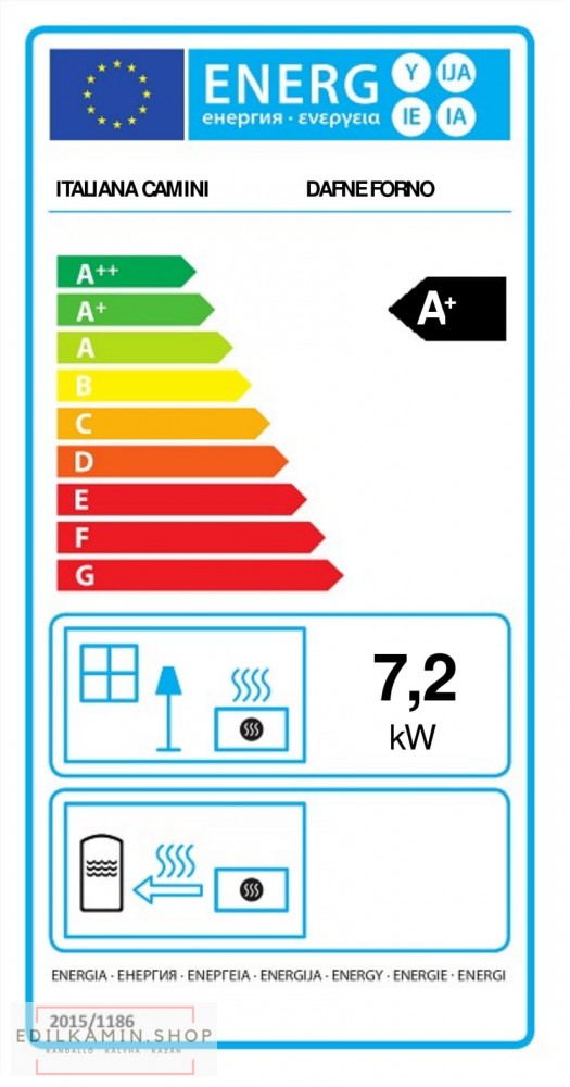 Edilkamin Dafne Forno sütős kandalló, kerámia borítással, bőr színű 7.2 kW, acélszerkezettel és öntvény égéstérrel