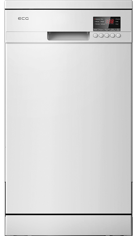 ECG EDF-4525 QWE keskeny 45cm széles mosogatógép 44,8 x 60x 84,5cm EDF4525QWE