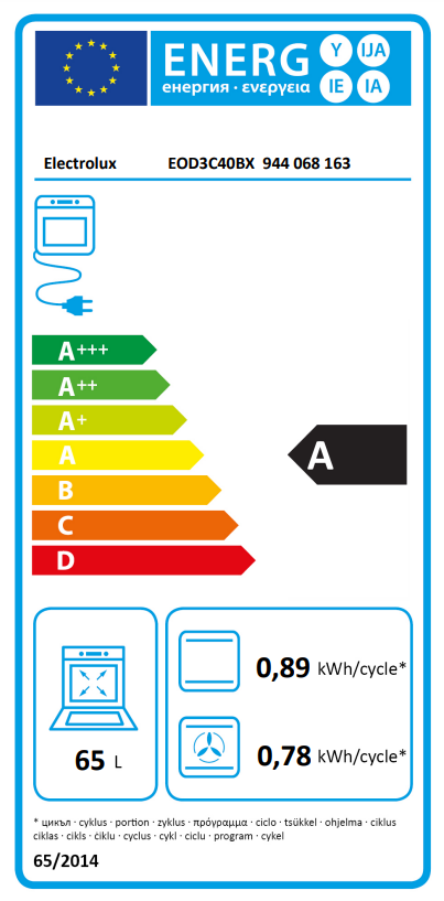 Electrolux EOD3H70X beépíthető hőlégkeveréses sütő Aqua Clean tisztítással, 59.4x56.9x59.4 cm, inox 