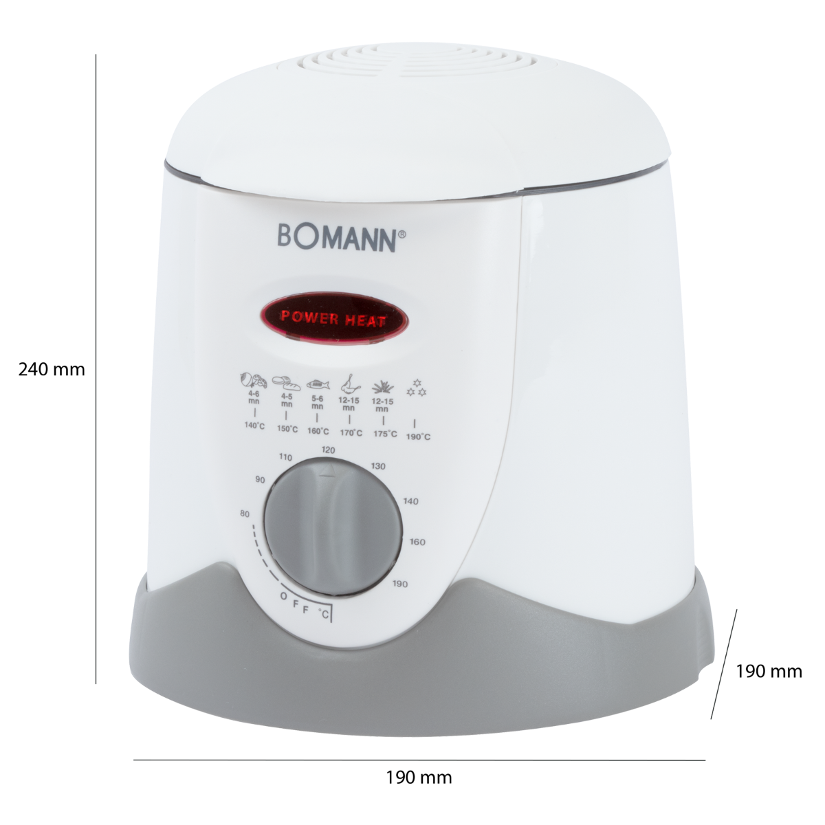 Bomann FFR 1290CB olajsütő/fondue készítő 1 liter 900W FFR1290CB