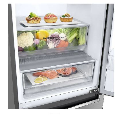 LG GBB62PZJMN NO Frost kombinált hűtő, DoorCooling⁺™ technológia, 595 x 2030 x 682 mm