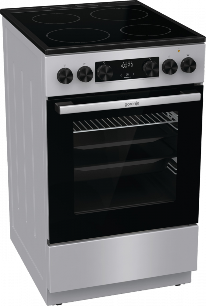 Gorenje GEC5C41SG kerámialapos tűzhely, 70L, 50x59.4x85 cm, szürke szín 